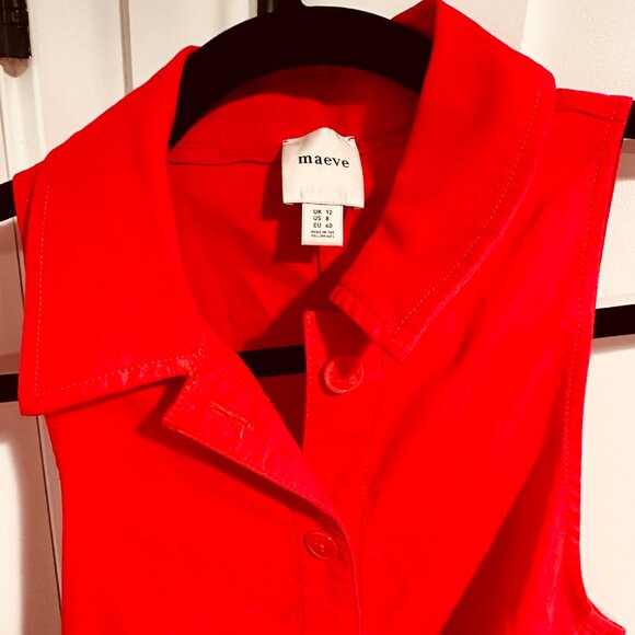 ANTHROPOLOGIE MAEVE MAGIC FABRIC HALTER JUMPSUIT IN RED - SIZE 8 - Picture 4 of 4